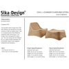 Sika-Design Icons Chill Chair w/ Stool, Indoor-Lounge Chairs-Sika Design-Natural-Heaven's Gate Home, LLC