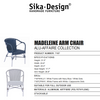 Sika Design Alu Affaire Madeleine Dining Arm Chair, Outdoor-Dining Chairs-Sika Design-Heaven's Gate Home, LLC
