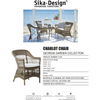 Sika-Design Georgia Garden Charlot Dining Chair w/ Cushion, Outdoor-Dining Chairs-Sika Design-Antique-Polyester Snow White Cushion-Heaven's Gate Home, LLC