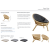 Sika-Design Icons Rana 3-Leg Chair w/ Cushion, Indoor-Lounge Chairs-Sika Design-Natural-Sunbrella Sailcloth Shade Cushion-Heaven's Gate Home, LLC