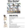 Sika-Design Affaire Isabell Rattan Bar Stool, Indoor/Covered Outdoor-Bar Stools-Sika Design-Heaven's Gate Home, LLC