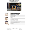 Sika-Design Affaire Simon Rattan Dining Stool, Stackable, Indoor/Covered Outdoor-Stools-Sika Design-Heaven's Gate Home, LLC