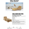 Sika-Design Exterior Chill Chair and Stool, Outdoor-Lounge Chairs-Sika Design-Natural-Heaven's Gate Home, LLC