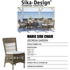 Sika-Design Georgia Garden Marie Dining Side Chair w/ Cushion, Outdoor-Dining Chairs-Sika Design-Antique-Polyester Snow White Cushion-Heaven's Gate Home, LLC
