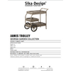 Sika-Design Georgia Garden James Trolley, Antique, Outdoor-Bar Carts-Sika Design-Antique-Heaven's Gate Home, LLC