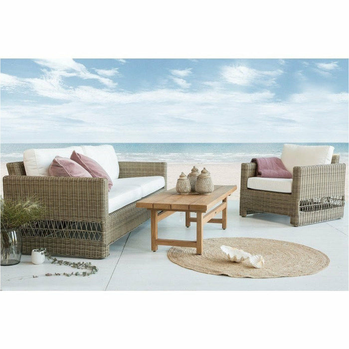 Sika-Design Georgia Garden Carrie Lounge Chair w/ Cushion, Outdoor-Lounge Chairs-Sika Design-Antique-Tempotest White Canvas Cushion-Heaven's Gate Home, LLC