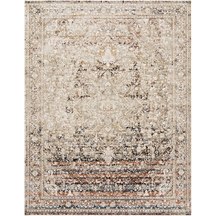 Loloi Theia THE-05 Traditional Power Loomed Area Rug-Rugs-Loloi-Taupe-1'-6" x 1'-6" Sample-Heaven's Gate Home, LLC
