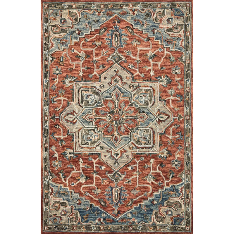 Loloi Victoria VK-15 Traditional Hooked Area Rug-Rugs-Loloi-Brown-1'-6" x 1'-6" Sample-Heaven's Gate Home, LLC