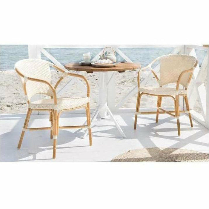 Sika-Design Affaire Sofie Valerie Rattan Stackable Dining Chair, Indoor/Covered Outdoor-Dining Chairs-Sika Design-Ivory-Heaven's Gate Home, LLC