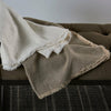 TL at Home Rustic 100% Linen Stone Washed Luxury Throw