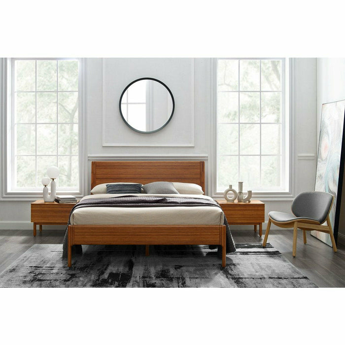Greenington Ventura Solid Moso Bamboo Platform Bed, Amber