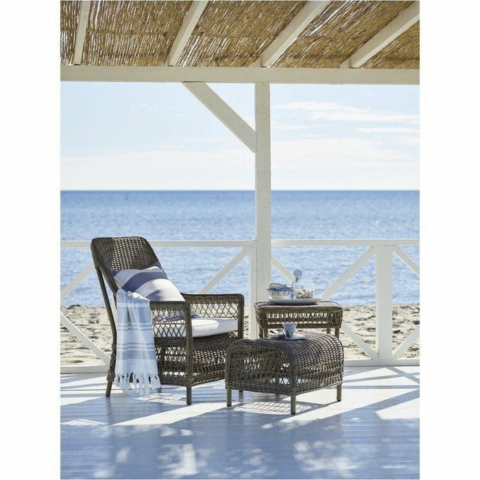 Sika-Design Georgia Garden Dawn Lounge Chair w/ Cushion, Outdoor-Lounge Chairs-Sika Design-Antique-Polyester Snow White Cushion-Heaven's Gate Home, LLC