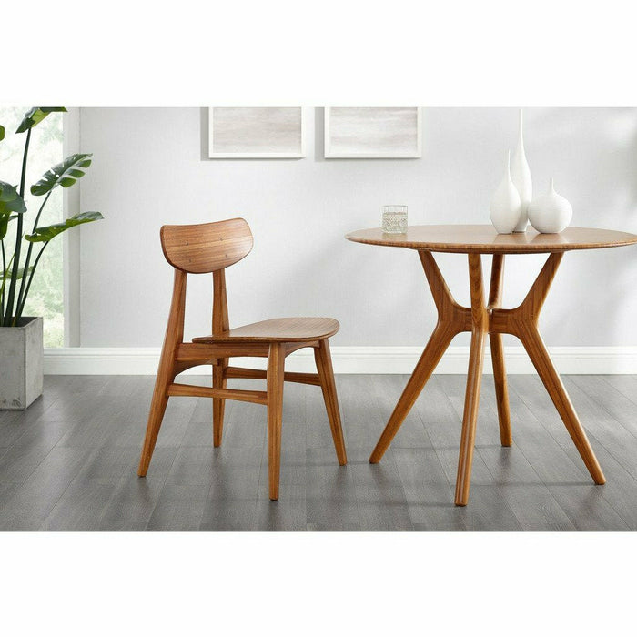 Greenington Sitka 36" Bamboo Round Dining Table, Amber