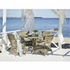 Sika-Design Georgia Garden Marie Dining Arm Chair w/ Cushion, Outdoor-Dining Chairs-Sika Design-Antique-Polyester Snow White Cushion-Heaven's Gate Home, LLC