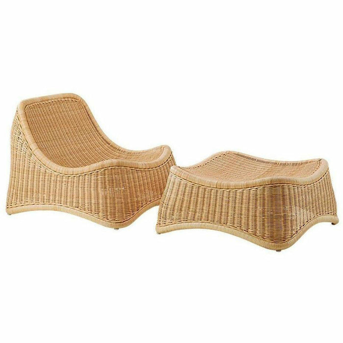 Sika-Design Icons Chill Chair w/ Stool, Indoor-Lounge Chairs-Sika Design-Natural-Heaven's Gate Home, LLC