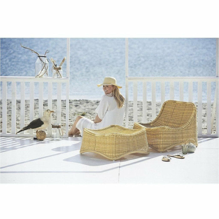 Sika-Design Exterior Chill Chair and Stool, Outdoor-Lounge Chairs-Sika Design-Natural-Heaven's Gate Home, LLC