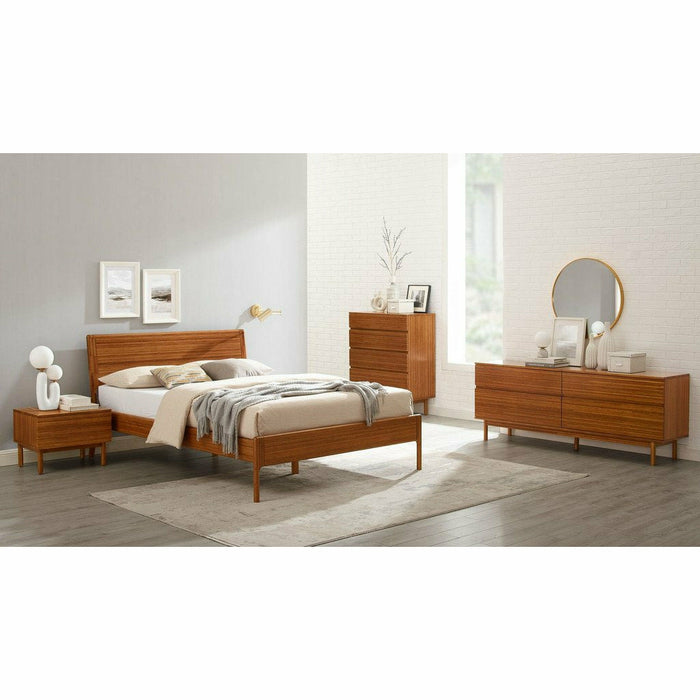 Greenington Ventura Solid Moso Bamboo 4 Drawer Double Dresser, Amber