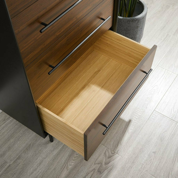 Greenington Park Avenue Solid Moso Bamboo 4 Drawer High Chest, Ruby