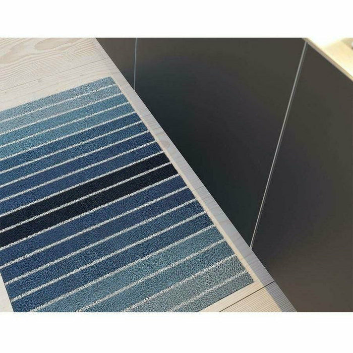 Chilewich Block Stripe Shag Mat, Indoor/Outdoor