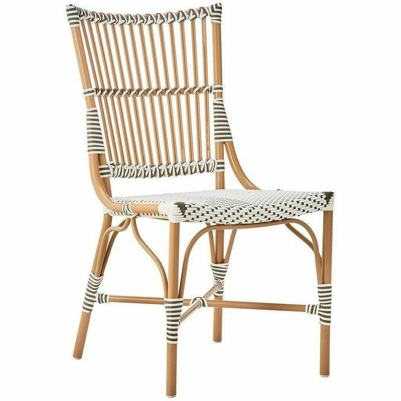 Sika Design Alu Affaire Monique Dining Side Chair, Outdoor-Dining Chairs-Sika Design-White / Cappuccino Dots-Heaven's Gate Home, LLC
