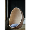 Sika-Design Icons Egg Nanny Ditzel Hanging Chair w/Cushion, Indoor, Natural-Hanging Chairs-Sika Design-Natural Chair w/Sunbrella Sailcloth Shade Cushion-Heaven's Gate Home, LLC